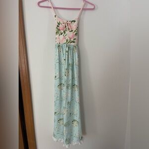 Sweethoney maxi lounge dress in Pink and Blue